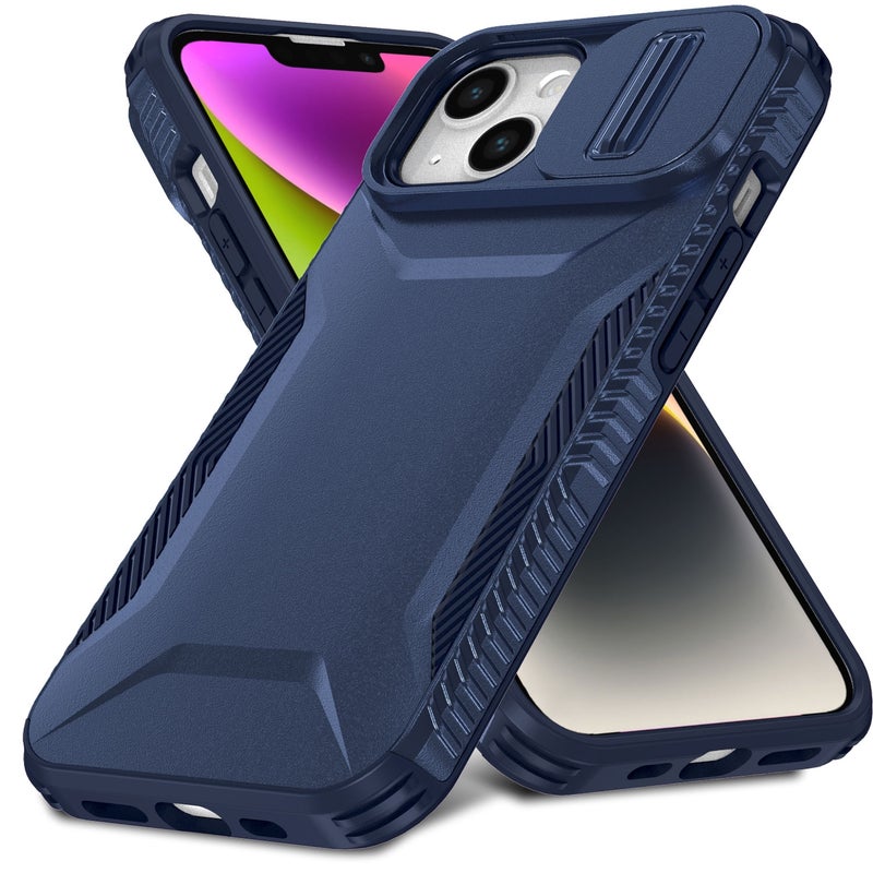 HuHa Case Cover For iPhone 14 / 13 Sliding Camshield Phone Case(Blue) - Image 2