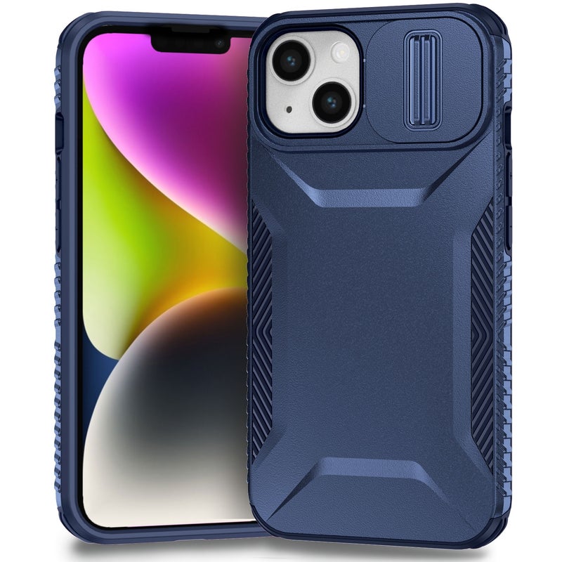 HuHa Case Cover For iPhone 14 / 13 Sliding Camshield Phone Case(Blue) - Image 1