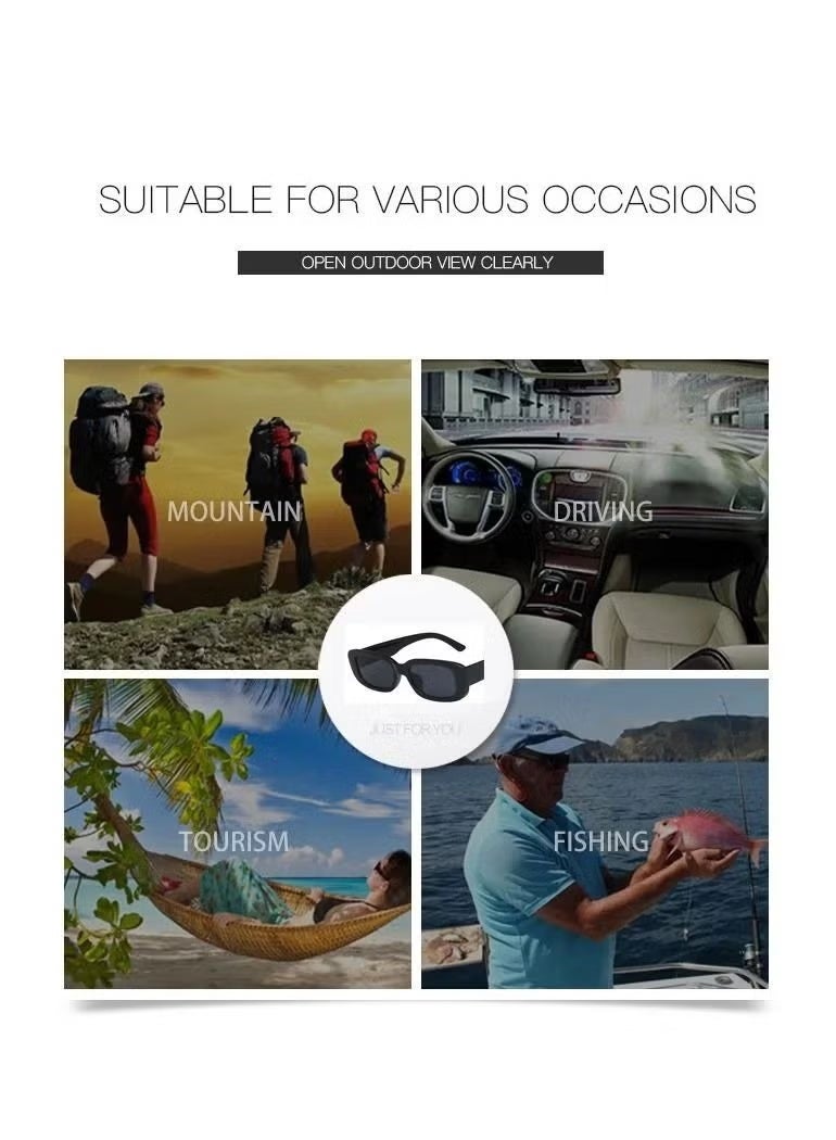 دي تي جي بي نظارات شمسية إطار صغير نظارات شمسية بسيطة الموضة أسلوب بانك - Image 5