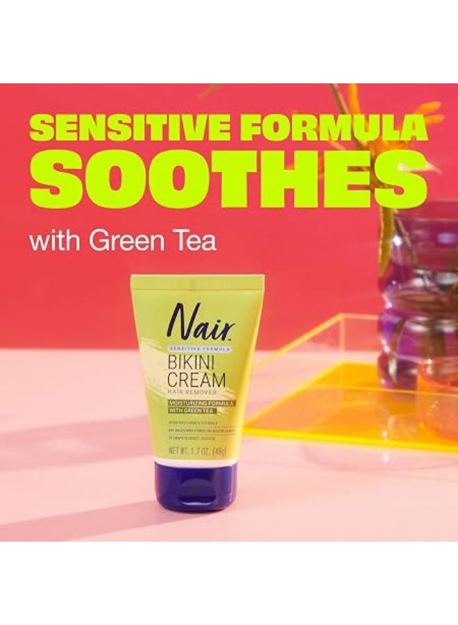 Nair Hair Remover Bikini Cream Sensitive Formula 1.7 oz 48 g - Image 4
