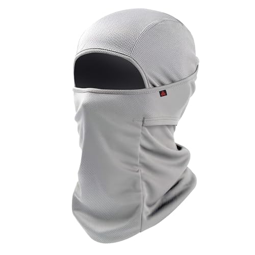 Autofy Balaclava for Men Face Mask for Bikers Buff Helmet for Bike Helmet Mask Full Face Mask Bike Accessories Men Women Universal Size Washable Sweat Absorber (Grey) - Image 1