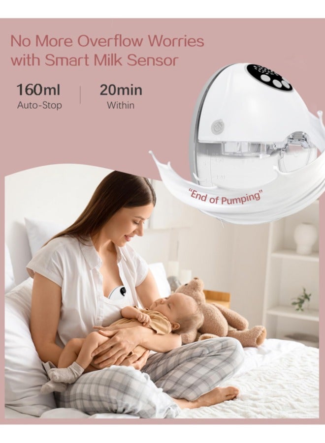 chiteng Heated Electric Breast Pump Hands Free, Wearable Breastfeeding Pump with Voice Reminder & Auto-Stop Function, 4 Modes/ 12 Levels Hospital Grade Suction, 1200mAh Long Battery Life - Image 3