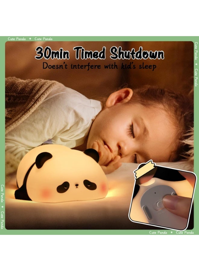 Children's Night Light, Panda Night Lamp, Children, 3 Light Modes, Nursing Light, Dimmable with Timer, Touch Control, Silicone Night Light, Baby, USB Rechargeable Panda Lamp, Cute Night Light, - Image 4
