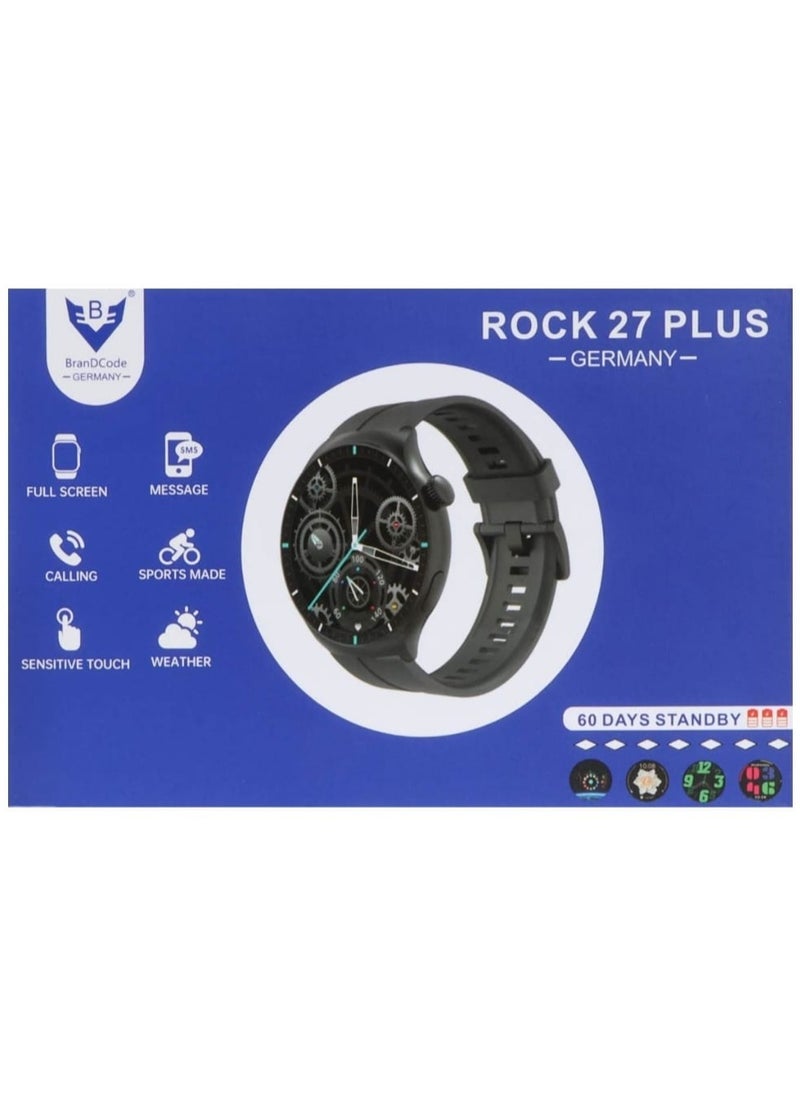 Brandcode - ROCK 27 Smartwatch is Designed For Users Who Want a Stylish Yet Functional Wearable Device With Essential Health and Connectivity Features. - Image 1