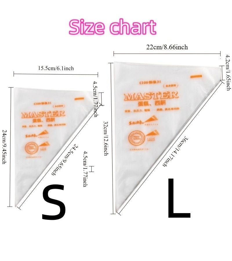 100 Thick Durable High Quality Piping Bags Size L 100pcs for Cake Pastry Decoration - Image 3
