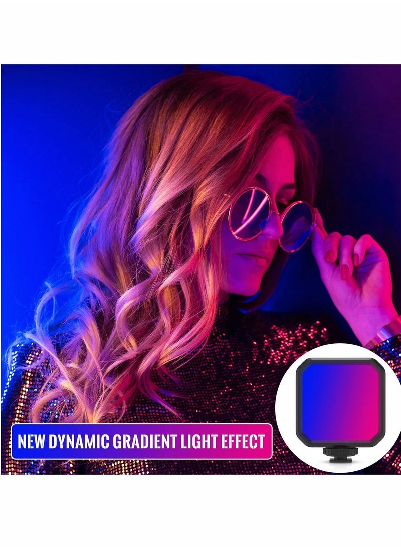 SYOSI RGB LED Video Light,with Remote Control, 360°Full Color Camera Light with 3 Cold Shoe, 2000mAh Rechargeable Photography Light 3000k-7000K Dimmable Panel Lamp for YouTube/TikTok/Vlog/Photography  - Image 3