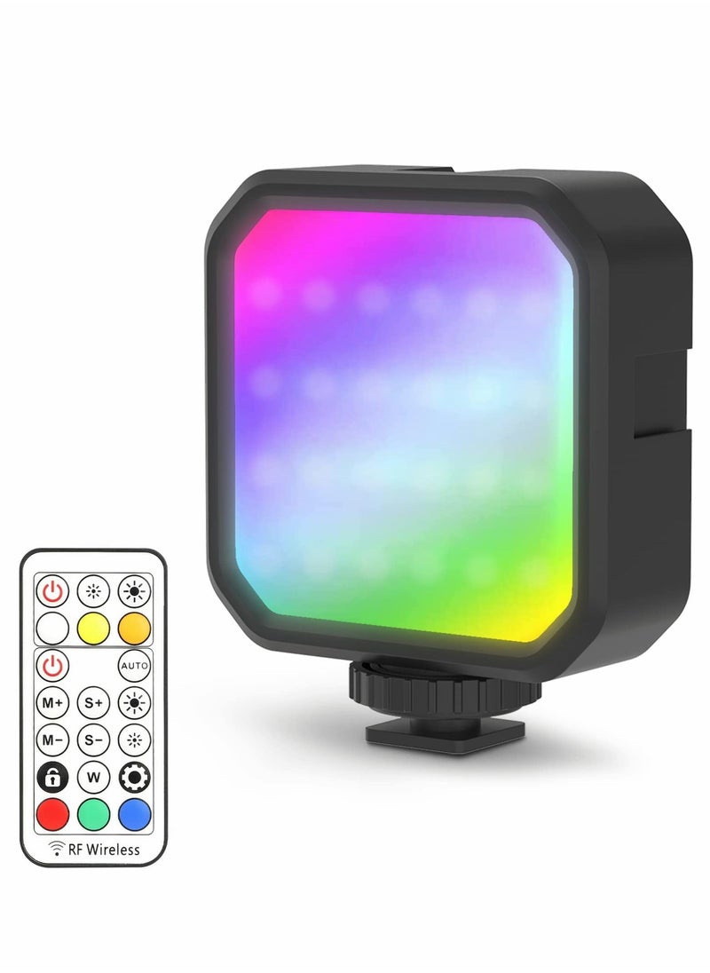 SYOSI RGB LED Video Light,with Remote Control, 360°Full Color Camera Light with 3 Cold Shoe, 2000mAh Rechargeable Photography Light 3000k-7000K Dimmable Panel Lamp for YouTube/TikTok/Vlog/Photography  - Image 1