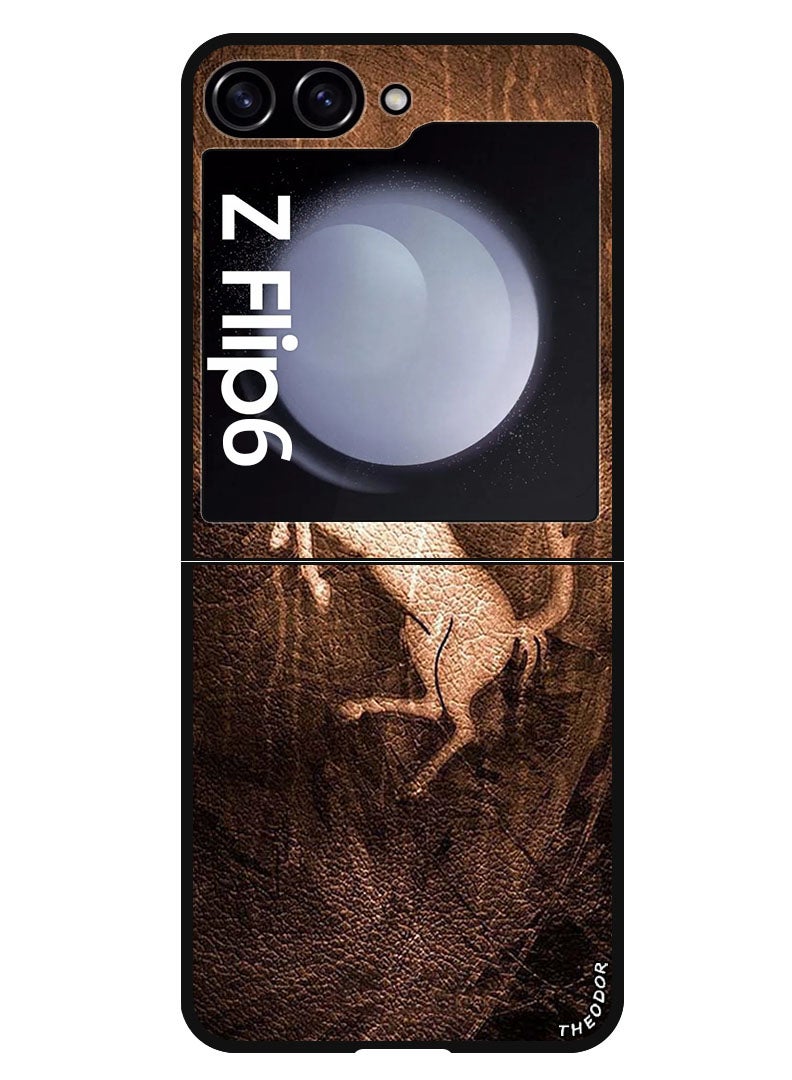 Theodor غطاء واقي مضاد للخدش ومقاوم للصدمات لهاتف سامسونج جالاكسي زد فليب 6 جلد حصان - Image 1