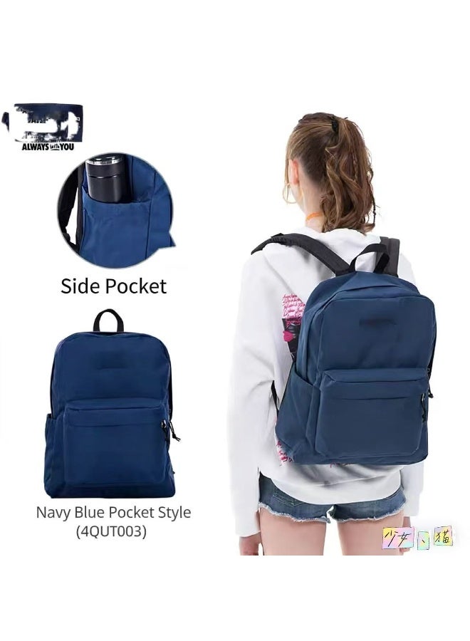 Nylon Laptop Backpack for College Students - Large Capacity 13 Inch Notebook Bag | Minimalist Style - Image 2