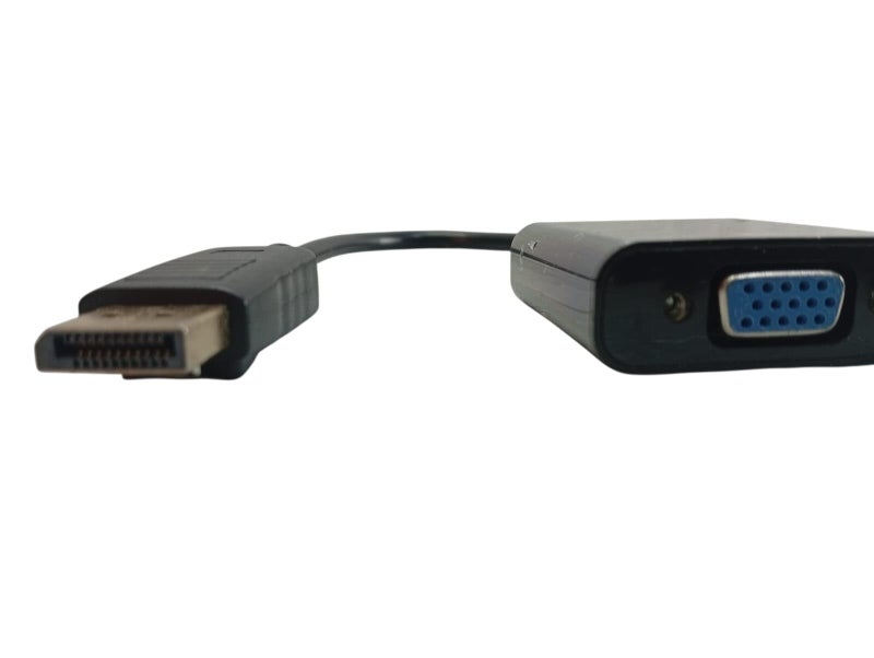 High Quality DisplayPort to VGA Adapter – Connect PC to Monitor or Projector – Black - Image 1