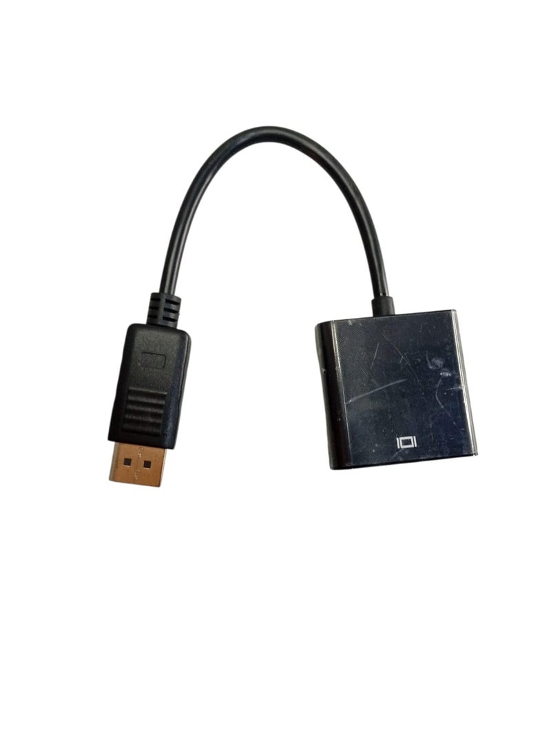 High Quality DisplayPort to VGA Adapter – Connect PC to Monitor or Projector – Black - Image 3