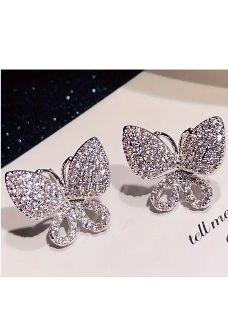 Generic - Women gift Sterling Silver 925 Butterfly With Zirconium - Image 1