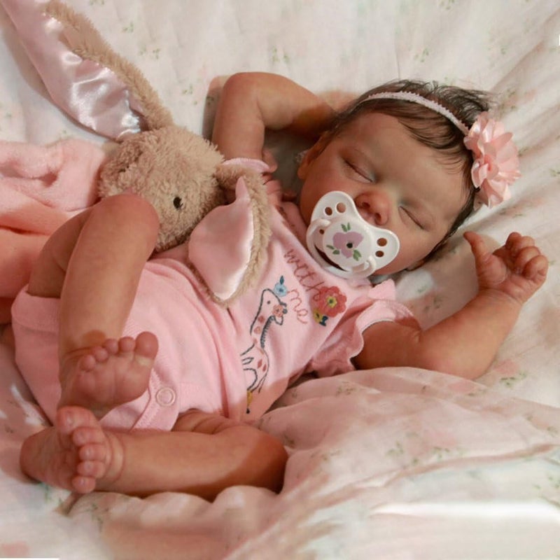 KOKOMANDY Cute Reborn Baby Dolls Full Body Silicone 18 inch Sleeping Reborn Newborn Baby Realistic Girl Real Life Silicone Babies Anatomy Correct Bath Doll Toys for Girls Age 6+ Year Old - Image 1