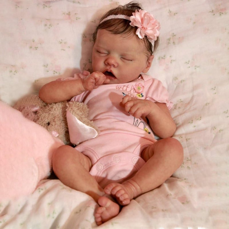 KOKOMANDY Cute Reborn Baby Dolls Full Body Silicone 18 inch Sleeping Reborn Newborn Baby Realistic Girl Real Life Silicone Babies Anatomy Correct Bath Doll Toys for Girls Age 6+ Year Old - Image 4