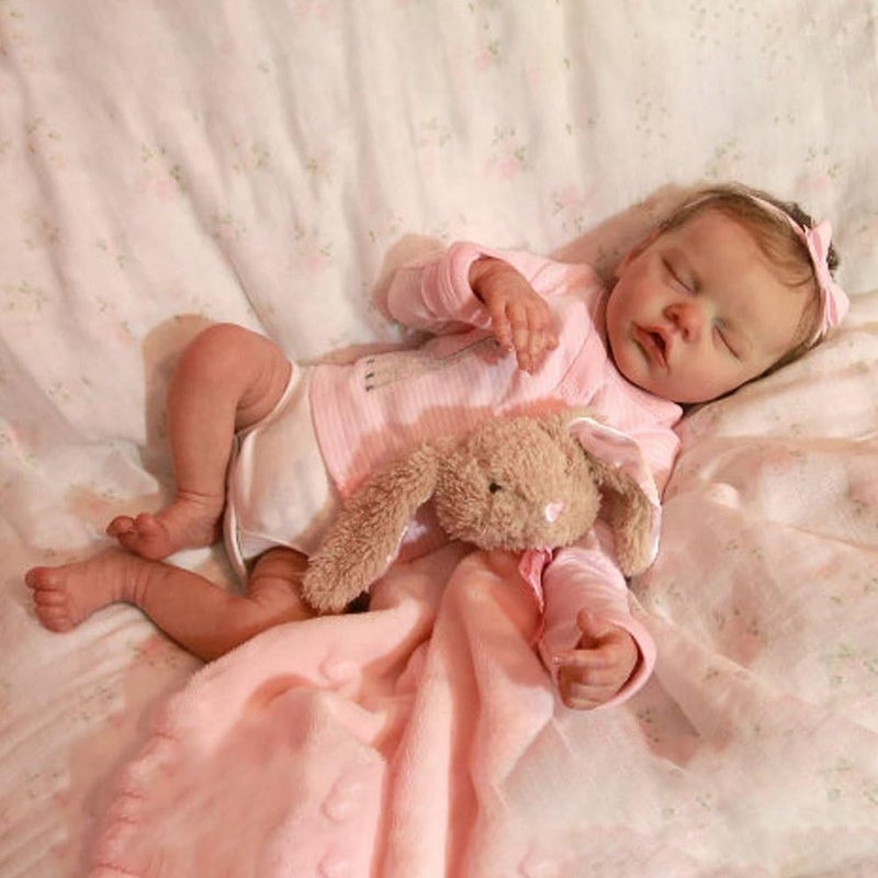 KOKOMANDY Cute Reborn Baby Dolls Full Body Silicone 18 inch Sleeping Reborn Newborn Baby Realistic Girl Real Life Silicone Babies Anatomy Correct Bath Doll Toys for Girls Age 6+ Year Old - Image 5