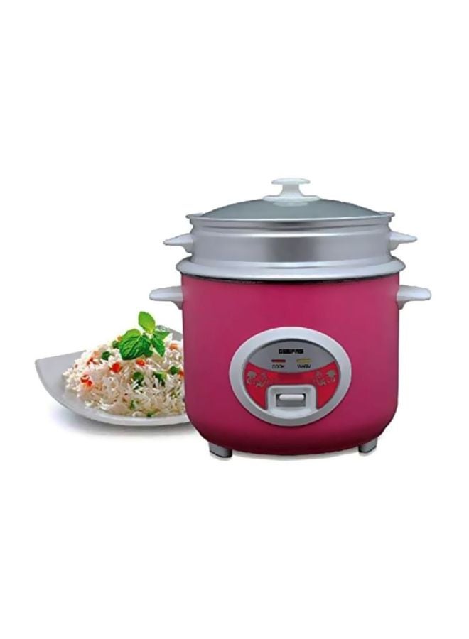 GEEPAS Deluxe Rice Cooker 1.8L 1.8 L 700 W GRC4329 Pink/Silver - Image 2