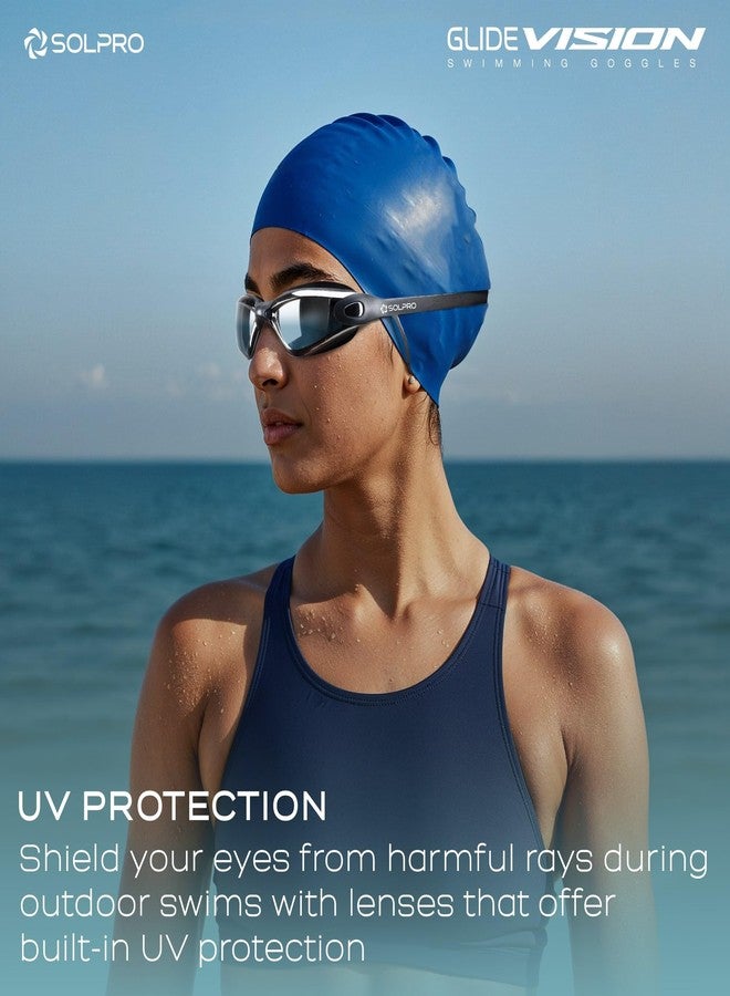 Solpro Glide Vision Unisex Adult Swimming Goggles for Women,Men,Boys,Girls,Teenagers,Athletes,Swimmers|2 in 1 with Built In Earplugs for Training,Competition in Pool,Beach,Water Sport,Activties(Black) - Image 5