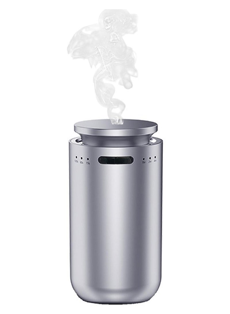 Joshberg Aroma Diffuser - Cordless Essential Oil Nebulizer,USB Waterless Car Scent Essential Oil Diffuser,Car Air Freshener 15ML,100m³ Coverage(Sliver) - Image 1