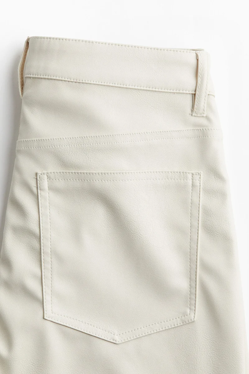 اتش اند ام بنطلون من نسيج مطلي