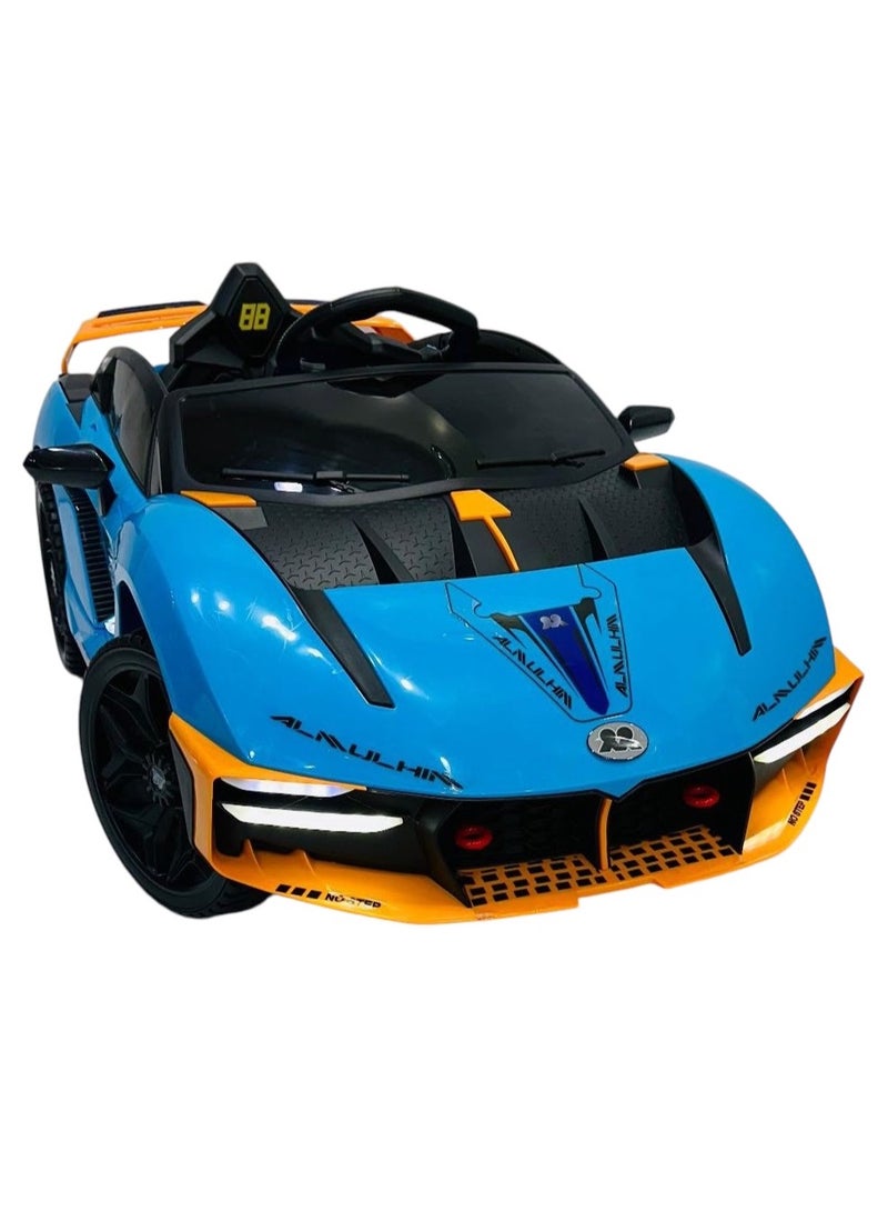 Electric Ride On Car With Remote Control For Kids Blue