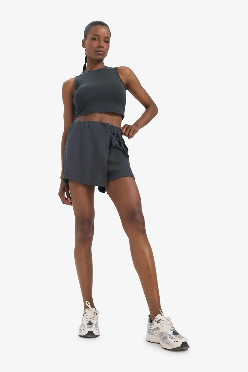 ديفاكتو DeFactoFit Crew Neck Modal Sports Crop Top