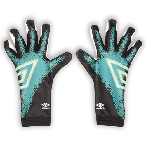 Umbro Junior Neo League Goalkeeper Gloves, Black/White/Teal, Size 6 - Image 4