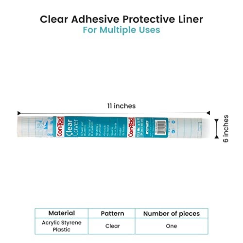Con-Tact Brand Clear Adhesive Protective Liner, Protect Books and Documents, Easy to Apply Book Cover, 13.5'' x 5' - Image 2