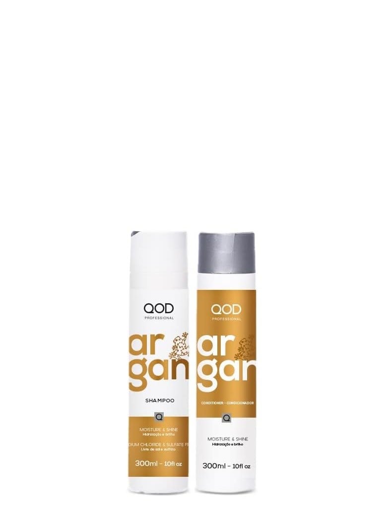 QOD Professional Argan Shampoo Conditioner 300ml Combo of 2 Sulphate free Sodium Chloride free - Image 1