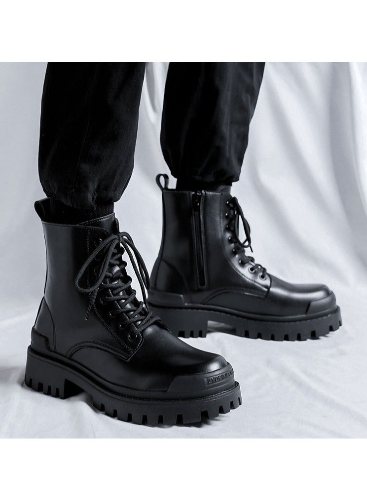 Warrior New Youth Fashion Thick Sole High Top Boots - Image 3