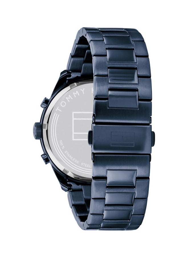 TOMMY HILFIGER - Men Clasp Analog Round Stainless Steel Wrist Watch 1791945 - 44Mm - Image 1