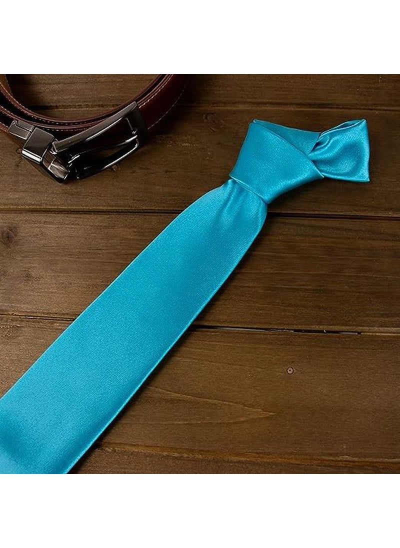 Trenderrs Men's Satin Tie and Handkerchief Set Men's Tie  - Image 2
