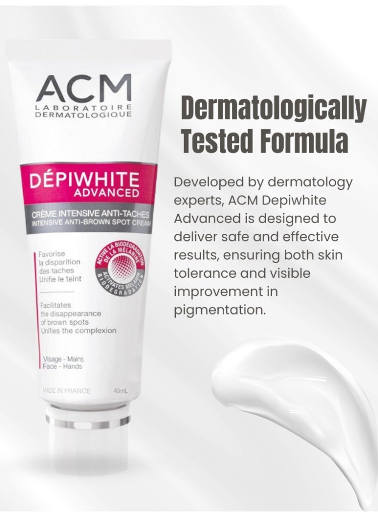اكم لابرتوري ديرماتولوجيك حل البقع الداكنة – مجموعة كريم ACM Depiwhite Advanced المزدوج لعلاج التصبغات العنيدة وتوحيد لون البشرة - Image 5