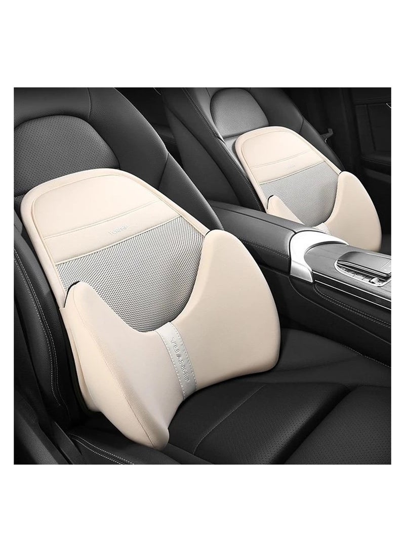 Ergonomic Lumbar Support Cushion – High-Density Memory Foam for Lower Back Pain Relief – Breathable Mesh Fabric – Adjustable Strap for Comfortable Support in Car  Office Chairs – 46x42cm - Image 2