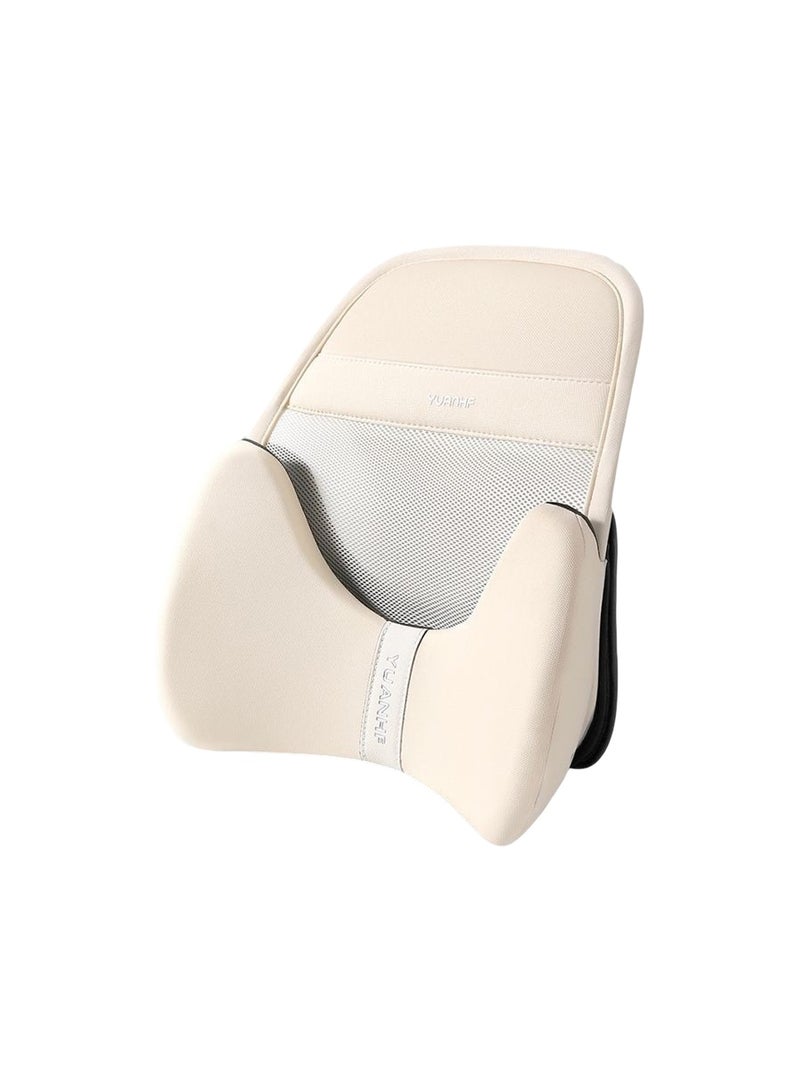 Ergonomic Lumbar Support Cushion – High-Density Memory Foam for Lower Back Pain Relief – Breathable Mesh Fabric – Adjustable Strap for Comfortable Support in Car  Office Chairs – 46x42cm - Image 1