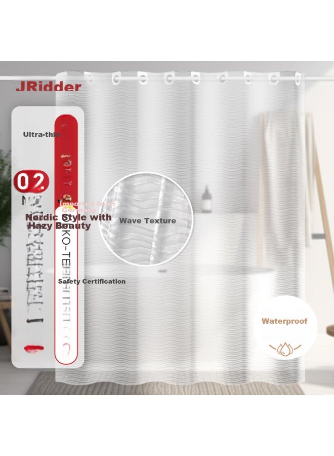 Ridder German Imported Shower Curtain, Waterproof Bathroom Shower Parion, 180*200cm And Silky Smooth - Image 1