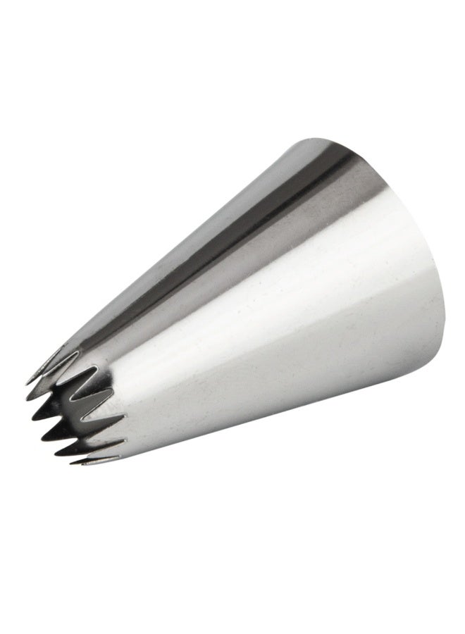 Restaurantware Pastry Tek Piping Tip, 1 Open Star Decorating Tip - #4B, Dent-Resistant, Stainless Steel Icing Tip, Dishwasher-Safe, Decorate Cupcakes, Cakes, or Cookies - Image 1