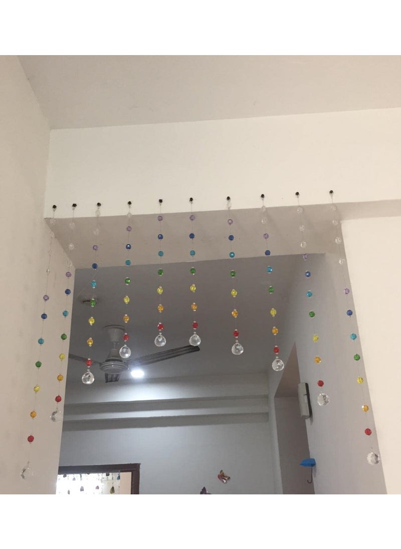 Light Wave LIGHT WAVE Curtains Acrylic 10 Strings Crystal Curtain with Original Glass Drops for Door Window Temple Partition Area Dcor Rainbow Color  - Image 2