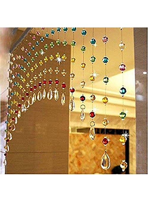 Light Wave LIGHT WAVE Curtains Acrylic 10 Strings Crystal Curtain with Original Glass Drops for Door Window Temple Partition Area Dcor Rainbow Color  - Image 4