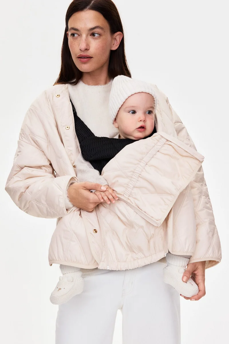 H&M MAMA Before &amp; After Quilted babywearing jacket
