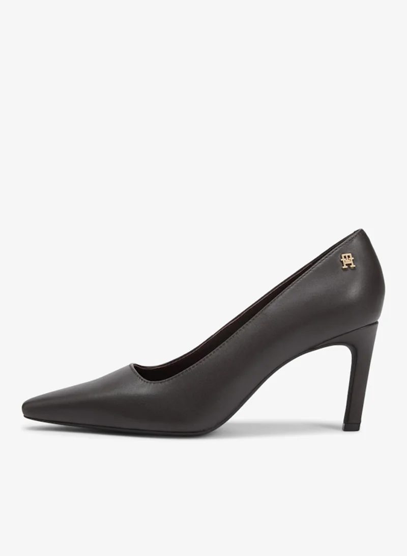 TOMMY HILFIGER  TH Monogram Plaque Leather High Heels for Women | Best Price UAE
