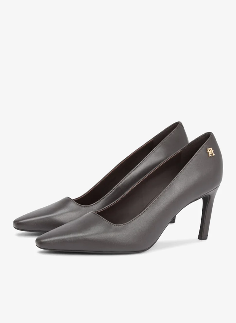 TOMMY HILFIGER  TH Monogram Plaque Leather High Heels for Women | Best Price UAE
