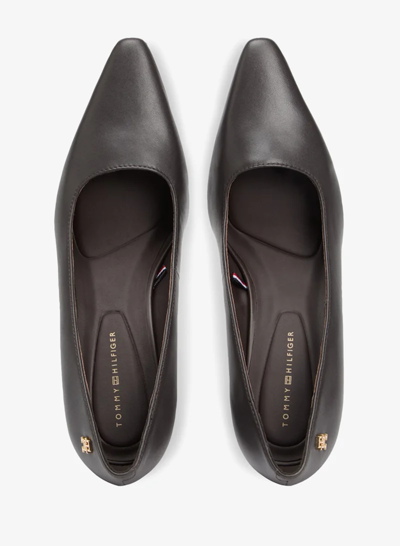 TOMMY HILFIGER  TH Monogram Plaque Leather High Heels for Women | Best Price UAE