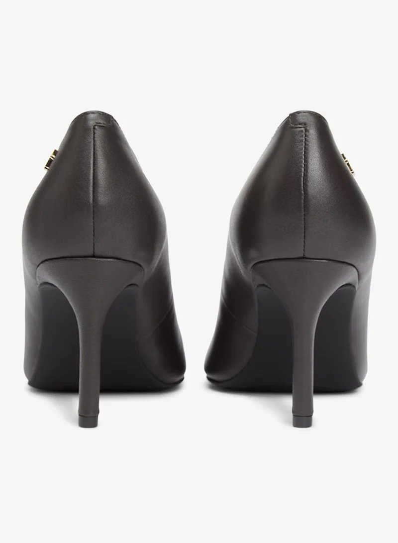TOMMY HILFIGER  TH Monogram Plaque Leather High Heels for Women | Best Price UAE