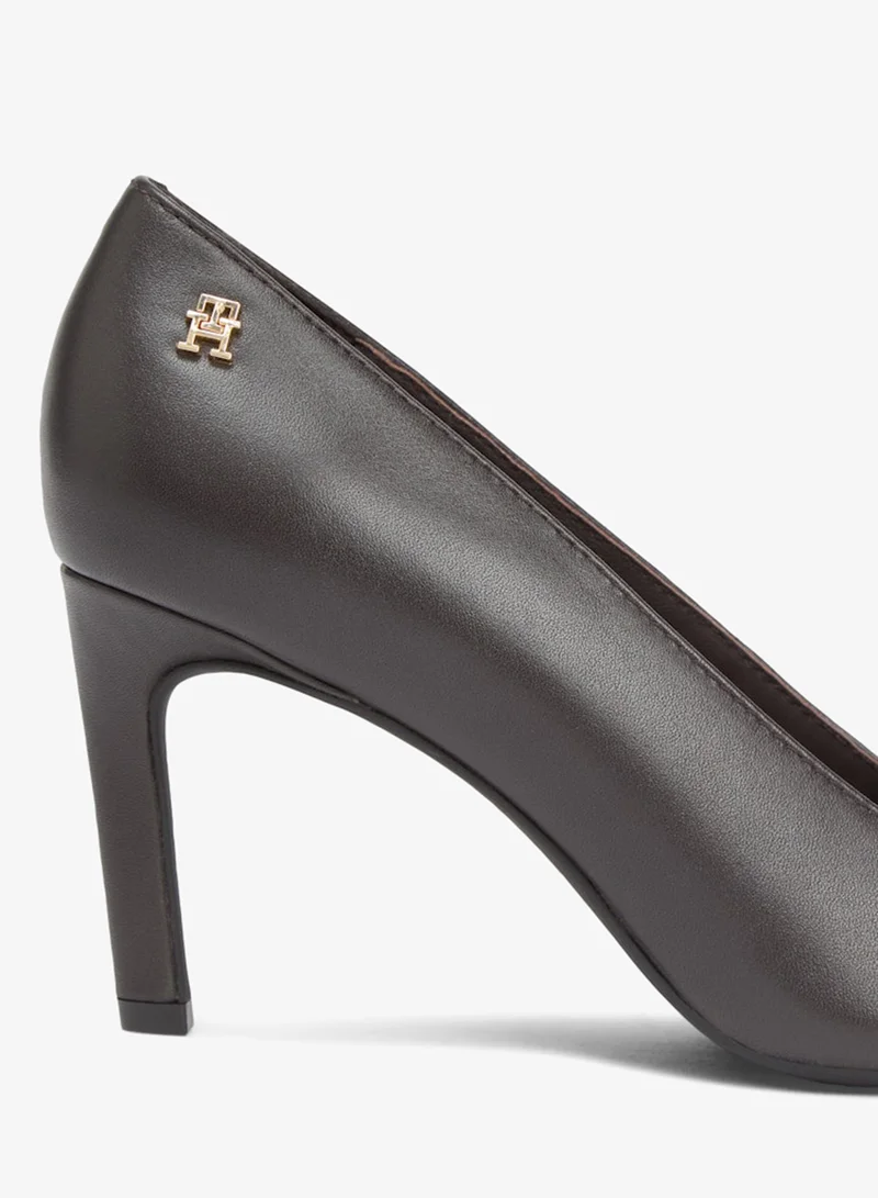TOMMY HILFIGER  TH Monogram Plaque Leather High Heels for Women | Best Price UAE