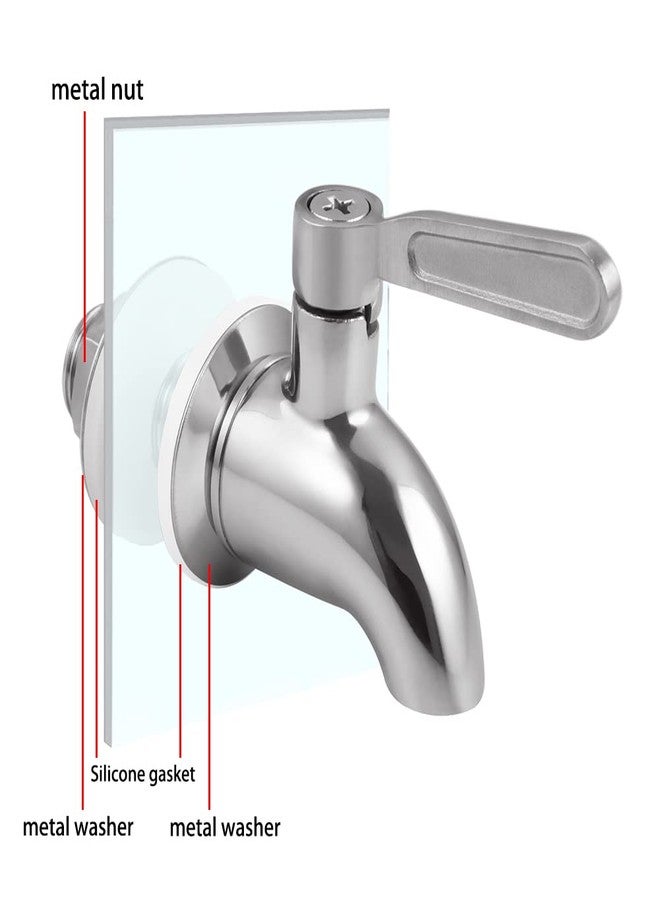 Walkinginrain Beverage Dispenser Replacement Spigot,Stainless Steel Spigot for Water Dispenser,Drink Dispenser Replacement Faucet - Image 5