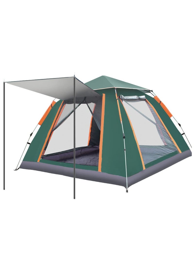 ZERIFAM Camping Tent 3-4 Person, Portable Pop up Tent with Porch, Automatic Easy Setup Waterproof SUV FamilyTent for Outdoor, Traveling, Hiking, Fishing, Picnic and Backyard Camping  - Image 2