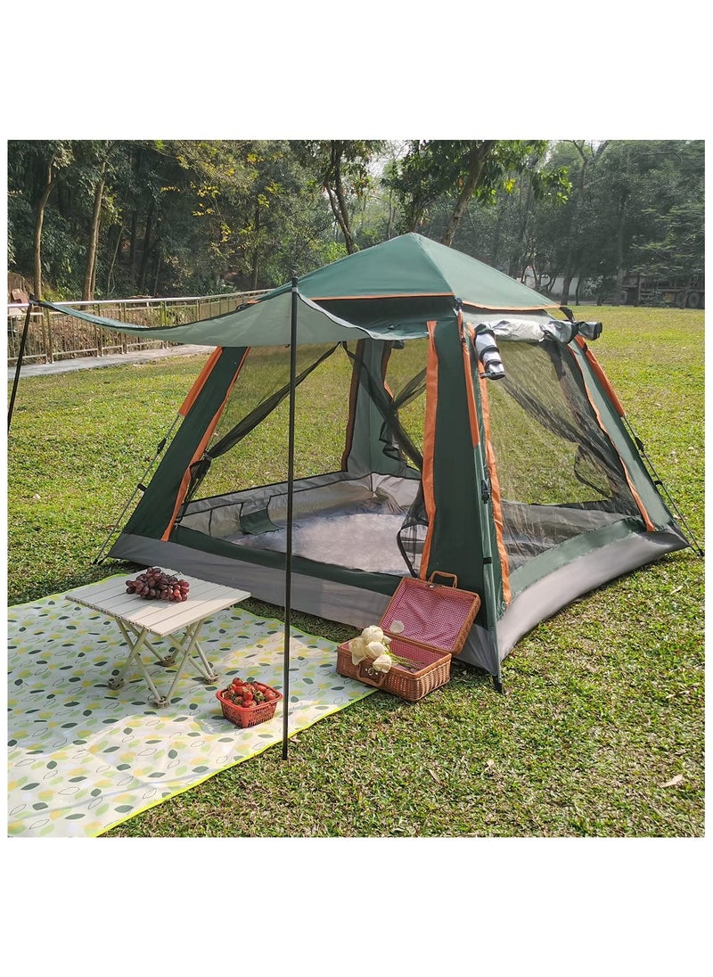 ZERIFAM Camping Tent 3-4 Person, Portable Pop up Tent with Porch, Automatic Easy Setup Waterproof SUV FamilyTent for Outdoor, Traveling, Hiking, Fishing, Picnic and Backyard Camping  - Image 1