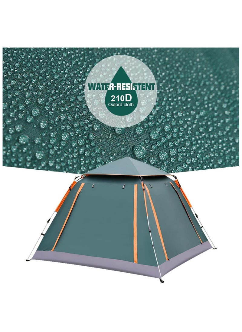 ZERIFAM Camping Tent 3-4 Person, Portable Pop up Tent with Porch, Automatic Easy Setup Waterproof SUV FamilyTent for Outdoor, Traveling, Hiking, Fishing, Picnic and Backyard Camping  - Image 5