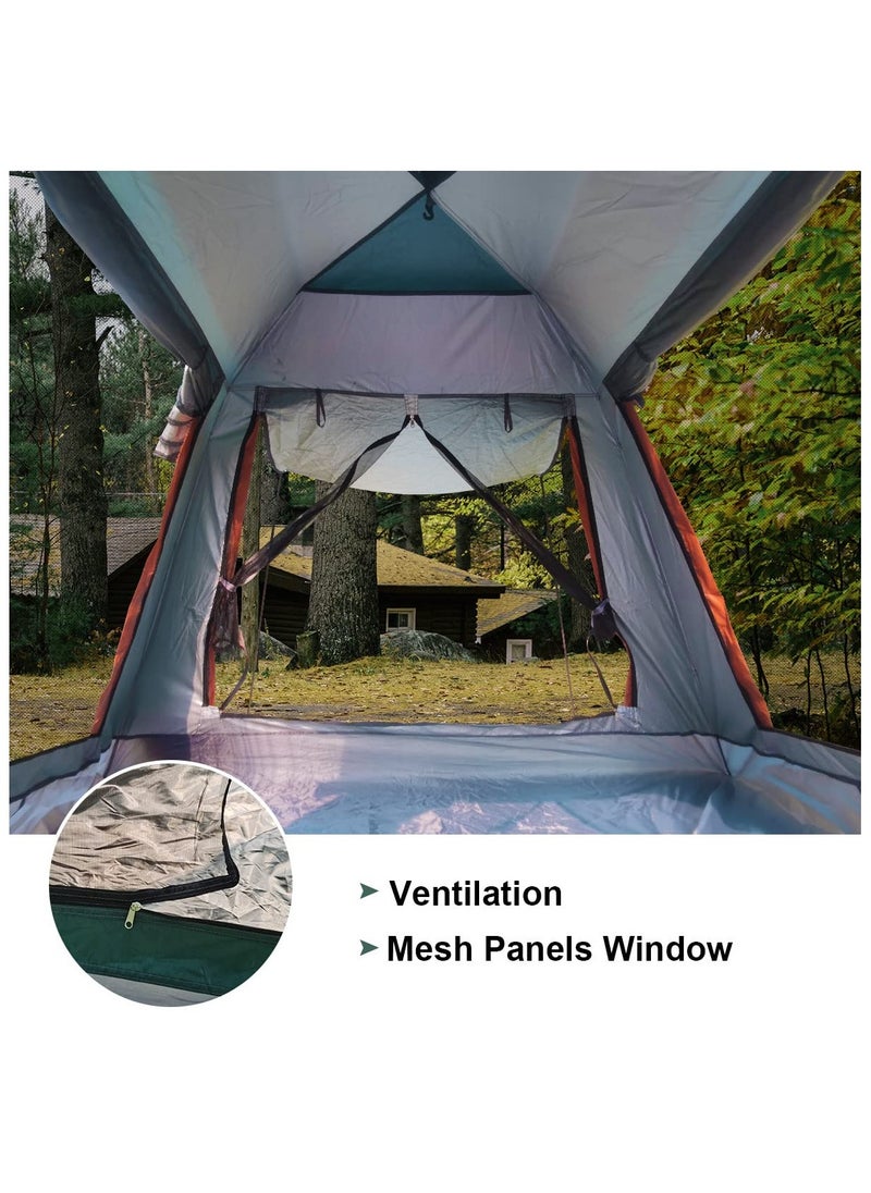 ZERIFAM Camping Tent 3-4 Person, Portable Pop up Tent with Porch, Automatic Easy Setup Waterproof SUV FamilyTent for Outdoor, Traveling, Hiking, Fishing, Picnic and Backyard Camping  - Image 4
