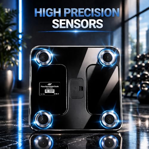 ANT Esports ANT Flora Bud Digital Weighing Scale for Body Weight | 180kg Capacity | LCD Display | Highly Accurate | Tempered Glass Bathroom Body Scale | 40 Months Warranty | Battery Included - Image 2